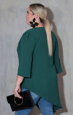 Blusa verde asimétrica - BLUSA XL Boutiquemirel 
