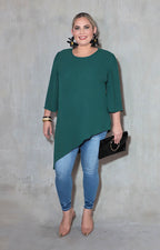 Blusa verde asimétrica - BLUSA XL Boutiquemirel 