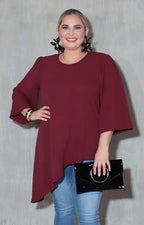 Blusa vino asimétrica - BLUSA XL Boutiquemirel 