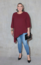 Blusa vino asimétrica - BLUSA XL Boutiquemirel 