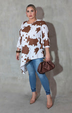 Blusa blanca cow - BLUSA XL Boutiquemirel 