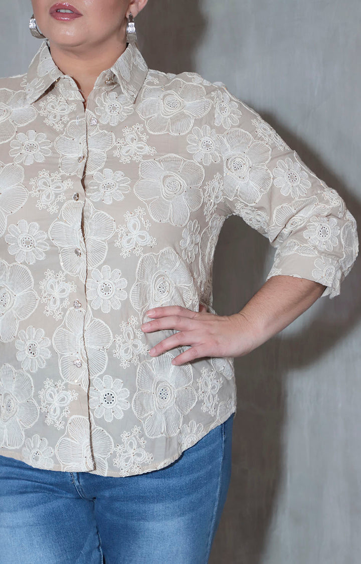 Camisera beige - BLUSA Boutiquemirel 