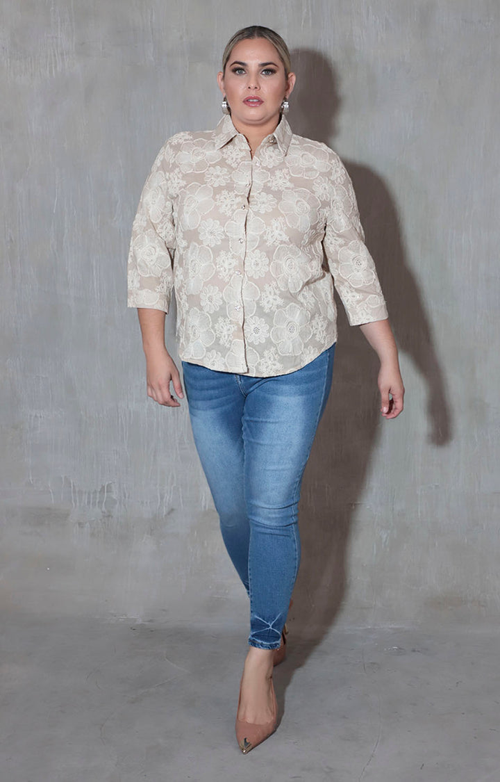 Camisera beige - BLUSA Boutiquemirel 