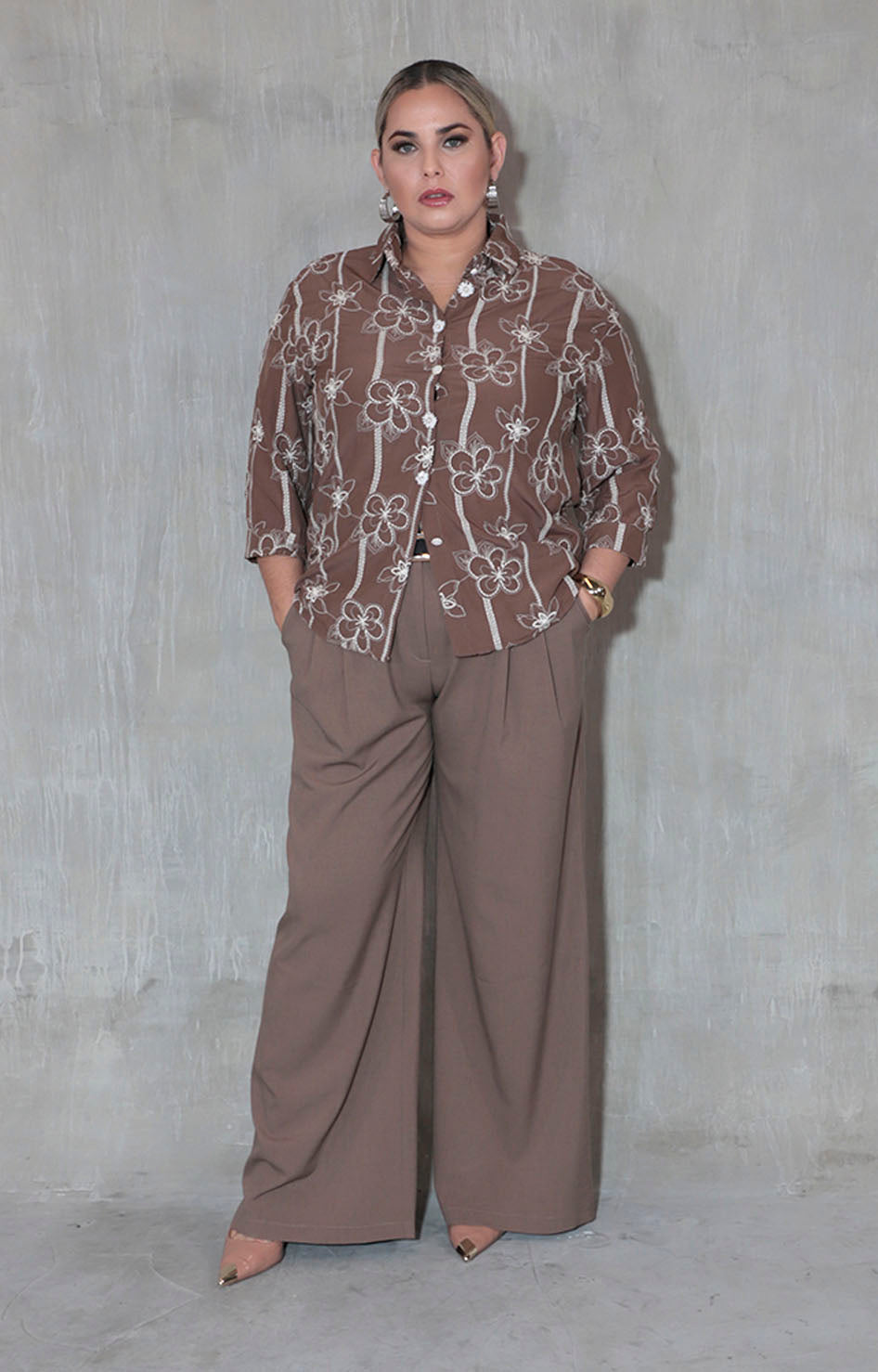 Camisera café - BLUSA Boutiquemirel 