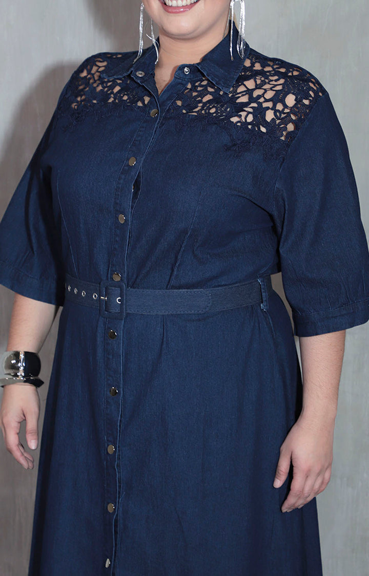 Vestido camisero denim - CONJUNTO Boutiquemirel 