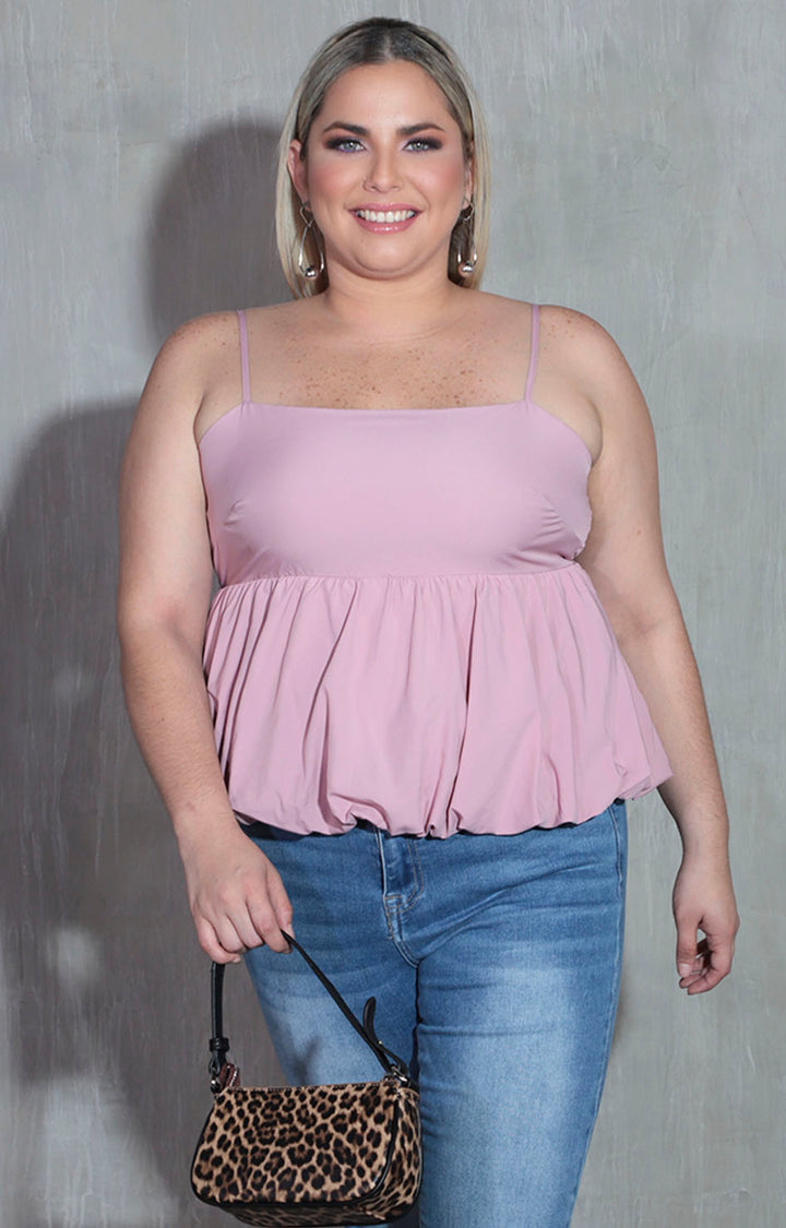 Blusa rosa peplum - BLUSA XL Boutiquemirel 