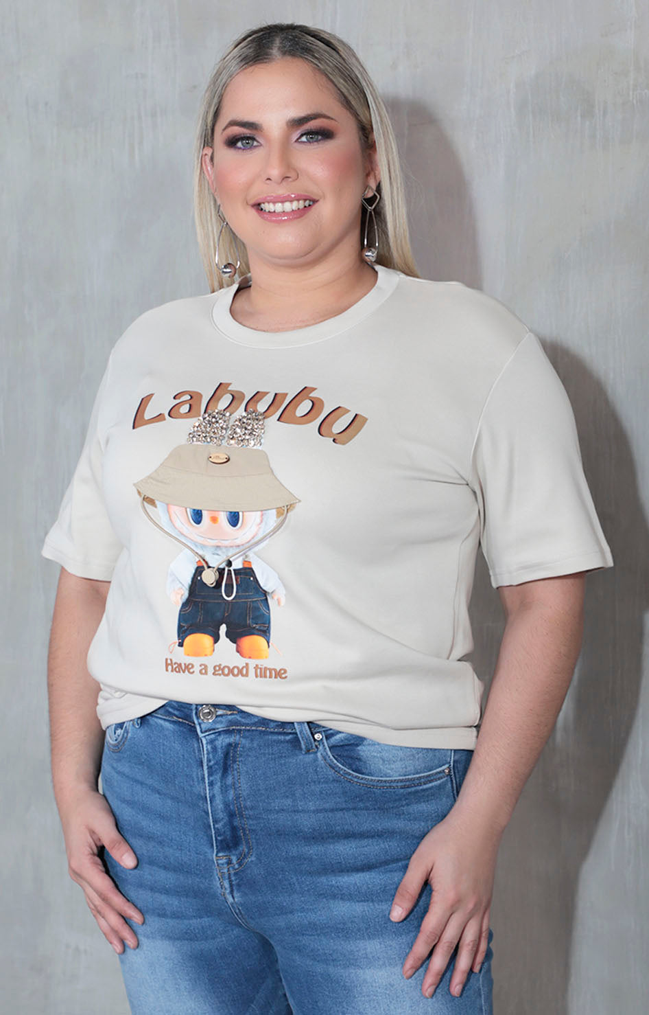 Blusa beige estampada - BLUSA XL Boutiquemirel 