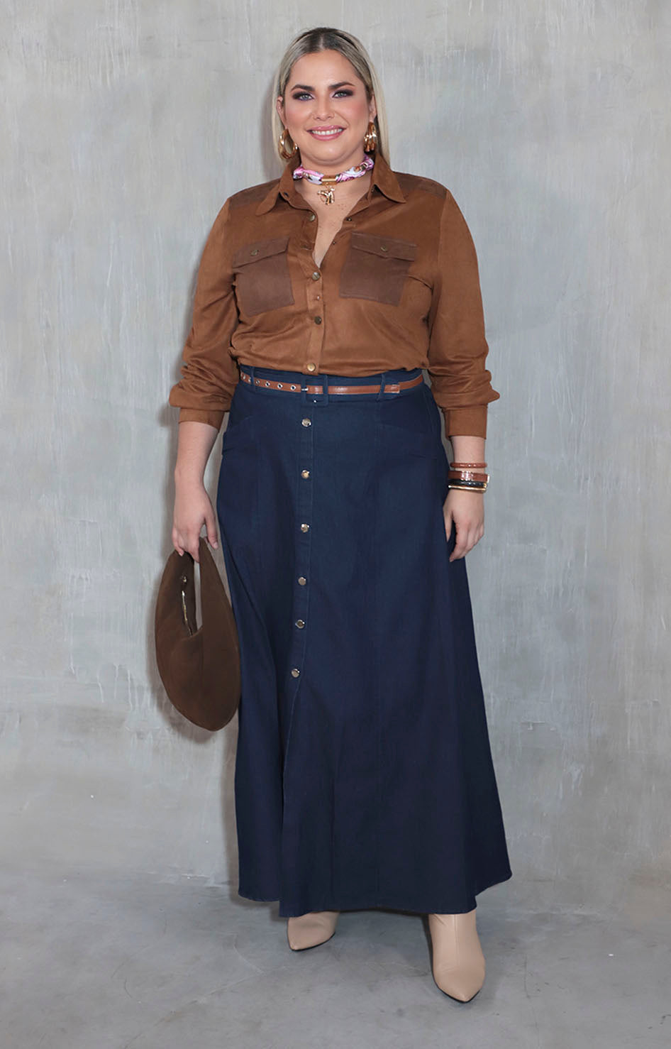 Camisera café - BLUSA XL Boutiquemirel 
