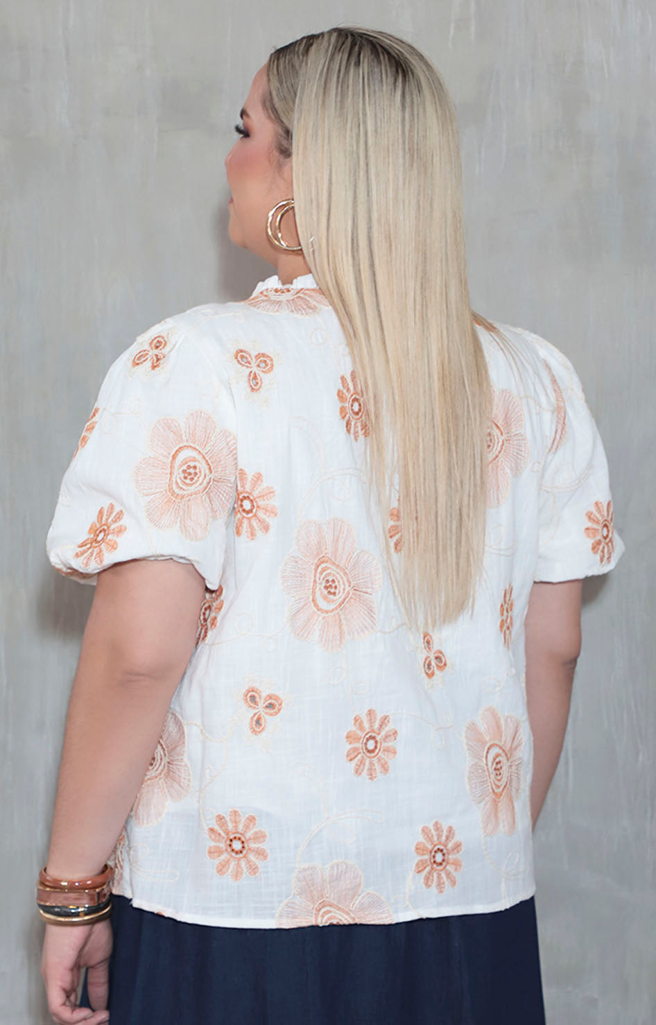 Blusa beige bordada - BLUSA XL Boutiquemirel 