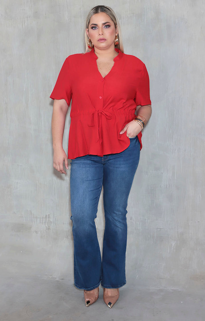 Blusa roja con lazo - BLUSA XL Boutiquemirel 