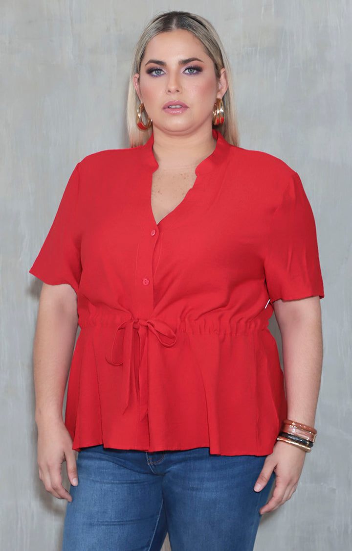 Blusa roja con lazo - BLUSA XL Boutiquemirel 