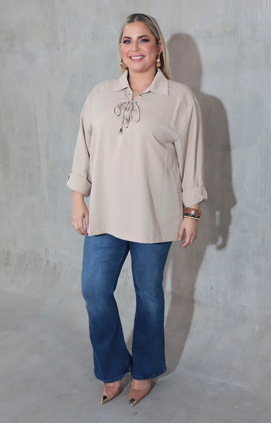 Blusa beige - BLUSA XL Boutiquemirel 