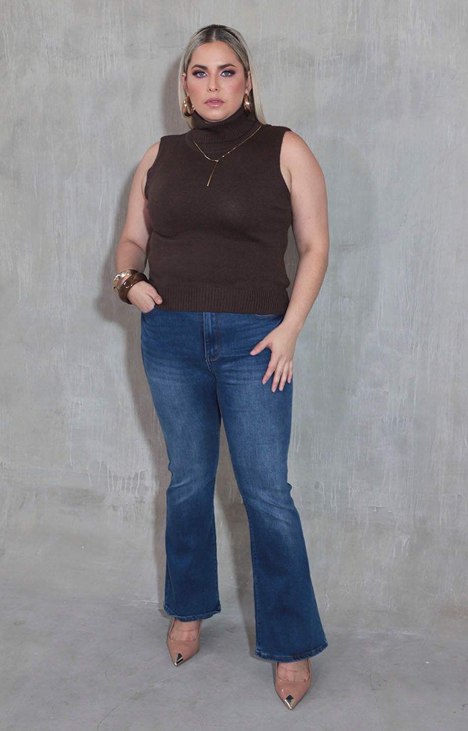 Blusa café - BLUSA XL Boutiquemirel 