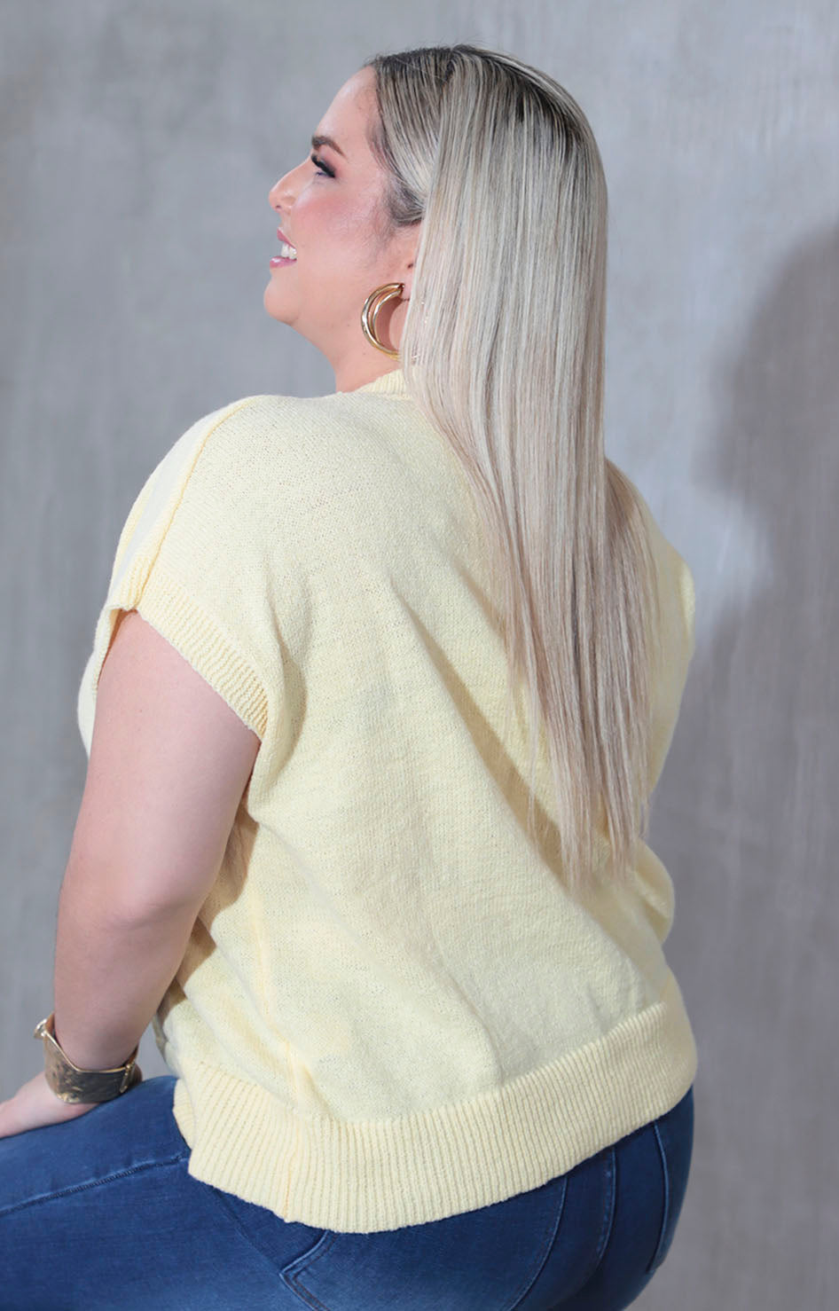 Blusa amarilla bordada - BLUSA XL Boutiquemirel 