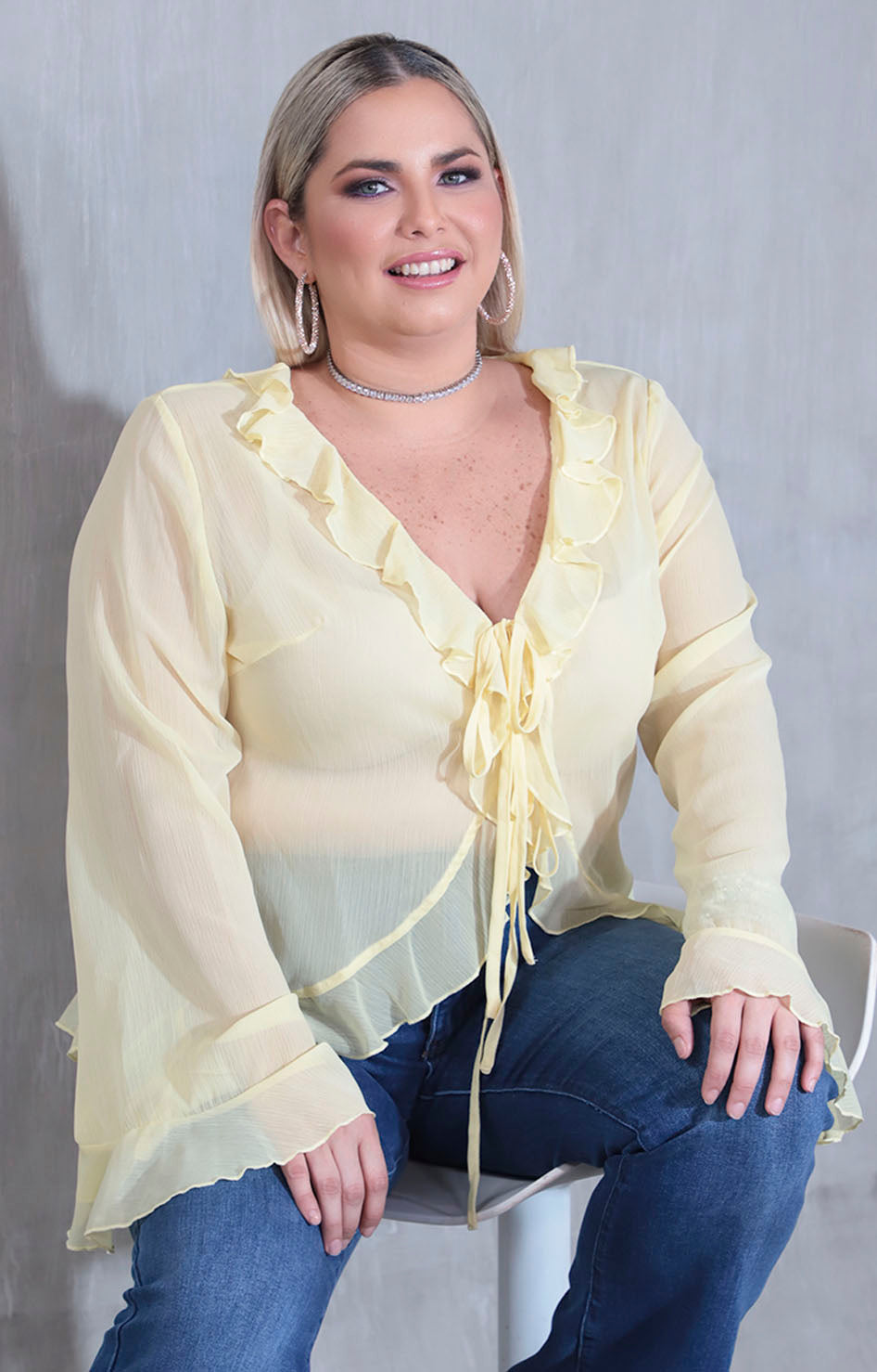 Blusa amarilla pastel - BLUSA XL Boutiquemirel 