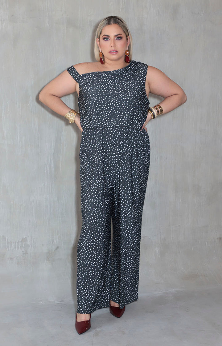 Palazzo negro con puntos - PALAZZO XL Boutiquemirel 