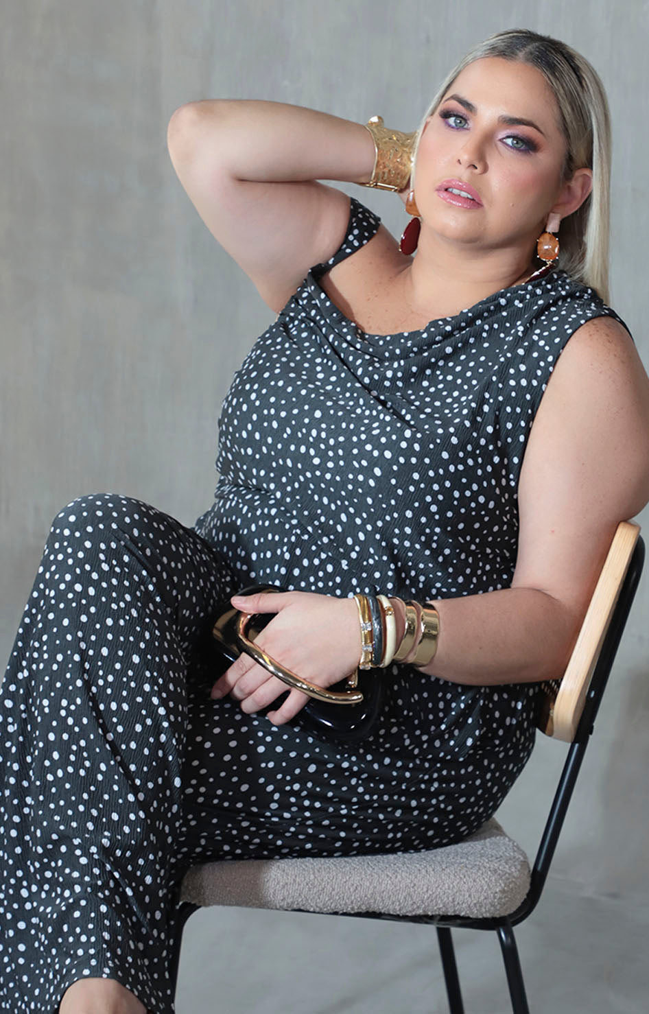 Palazzo negro con puntos - PALAZZO XL Boutiquemirel 