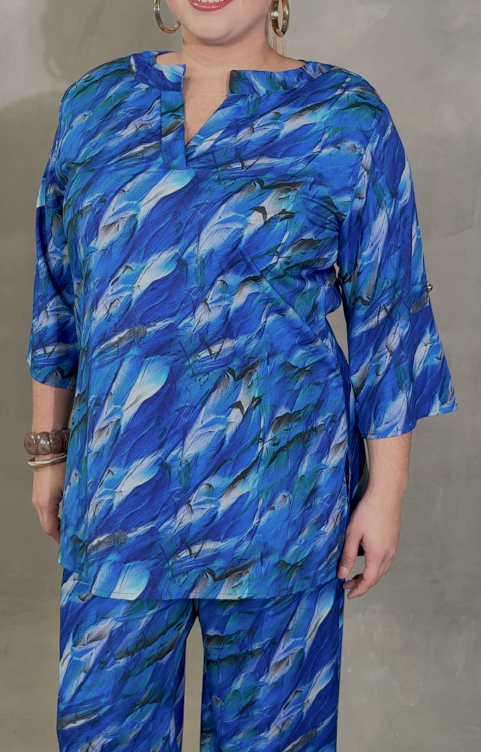 Conjunto azul estampado - CONJUNTO XL Boutiquemirel 