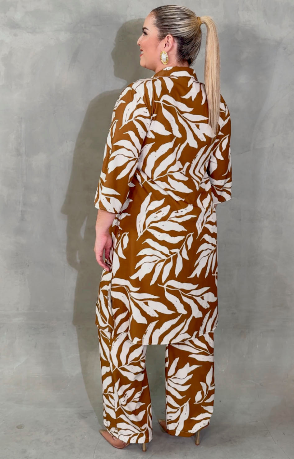 Conjunto café estampado - CONJUNTO XL Boutiquemirel 