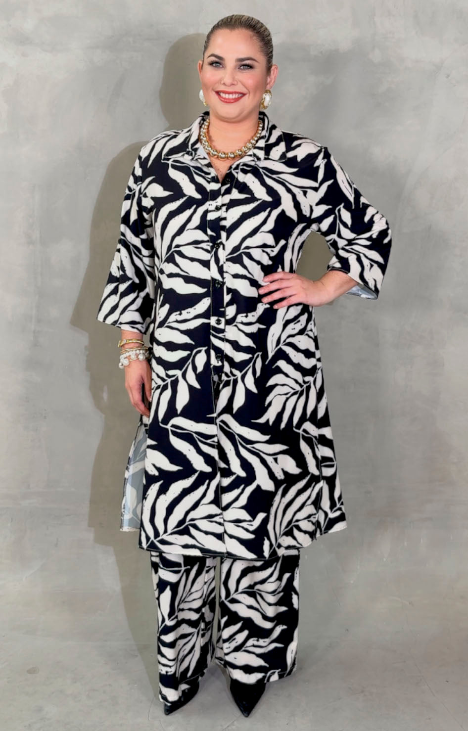 Conjunto negro estampado - CONJUNTO XL Boutiquemirel 