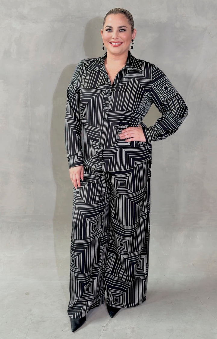 Conjunto negro estampado - CONJUNTO XL Boutiquemirel 