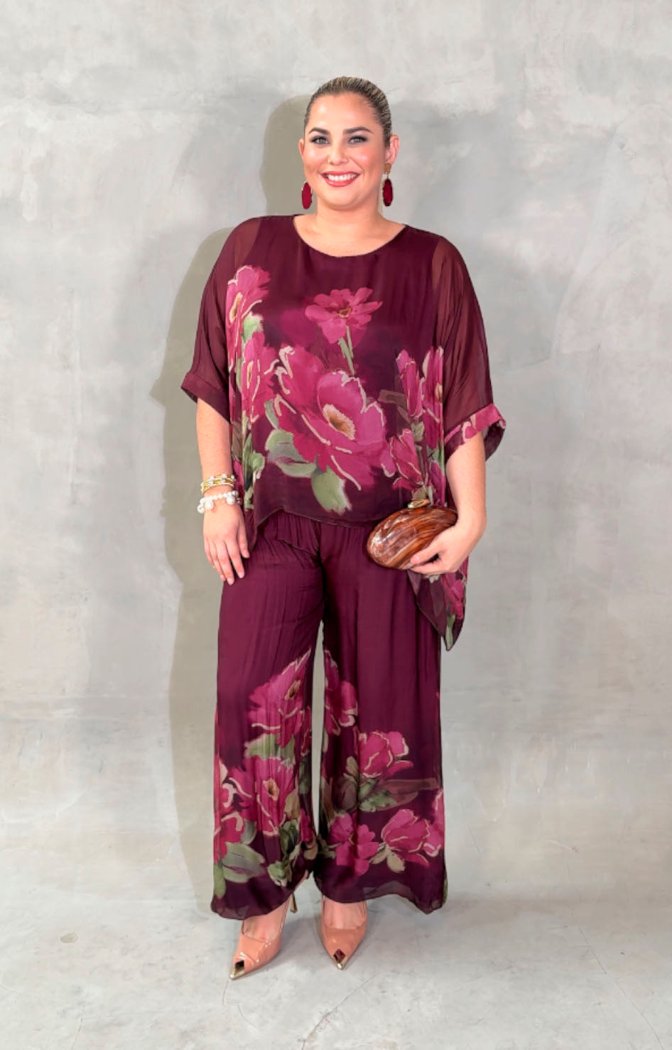 Conjunto de seda morado - CONJUNTO Boutiquemirel 