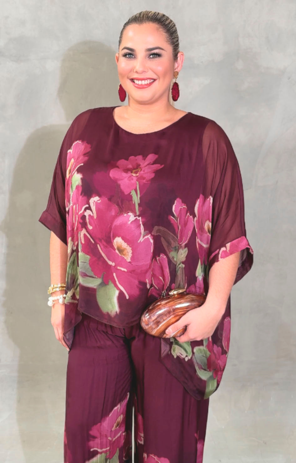 Conjunto de seda morado - CONJUNTO Boutiquemirel 