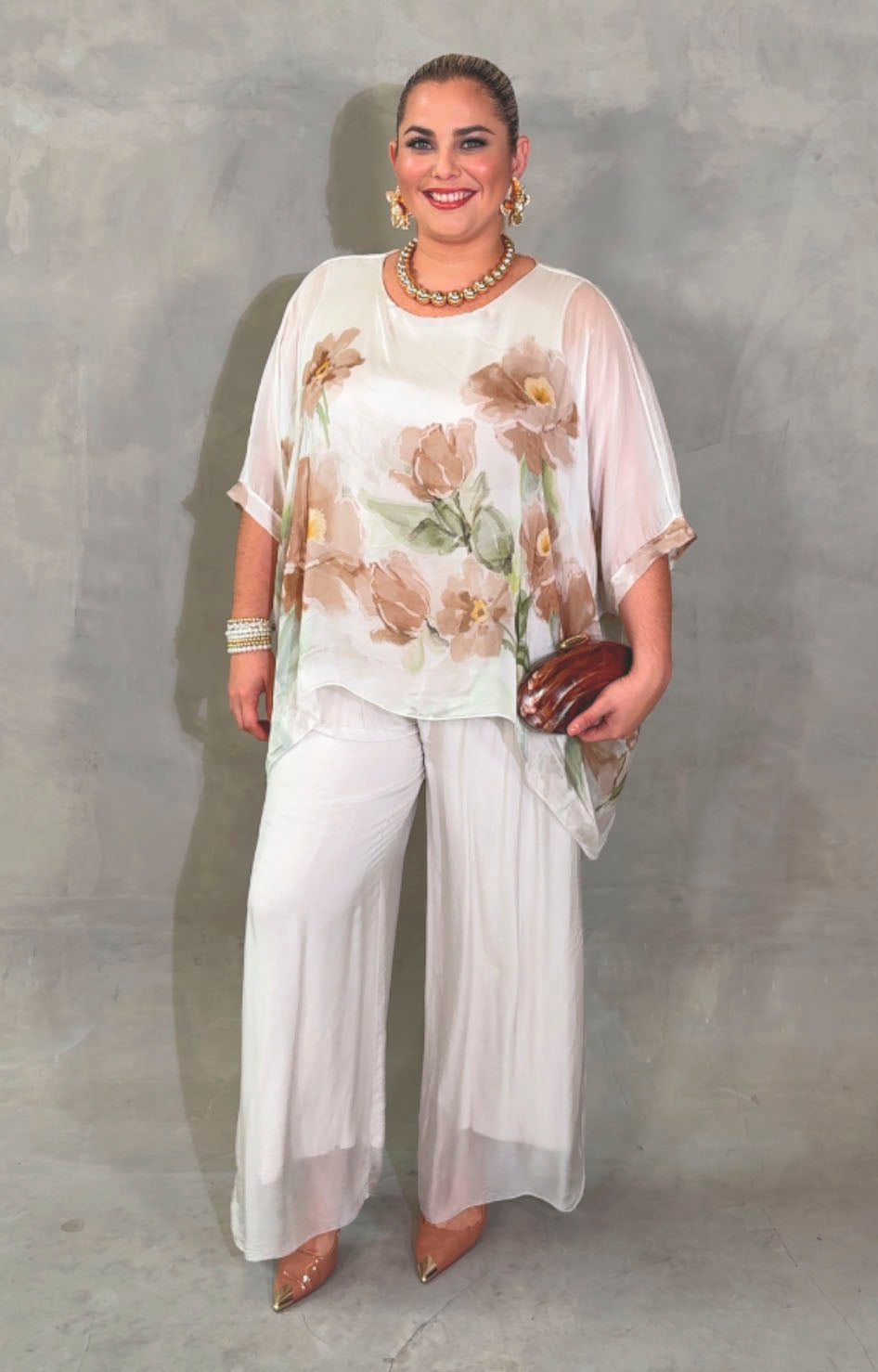 Conjunto beige de seda - CONJUNTO Boutiquemirel 