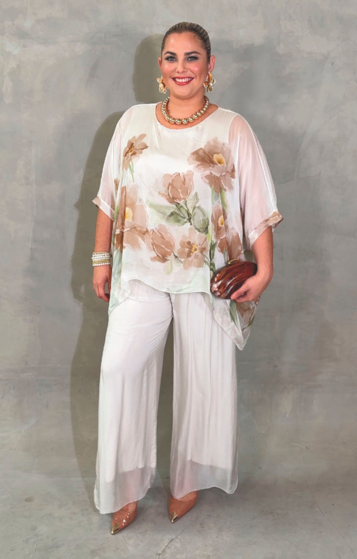 Conjunto beige de seda - CONJUNTO Boutiquemirel 