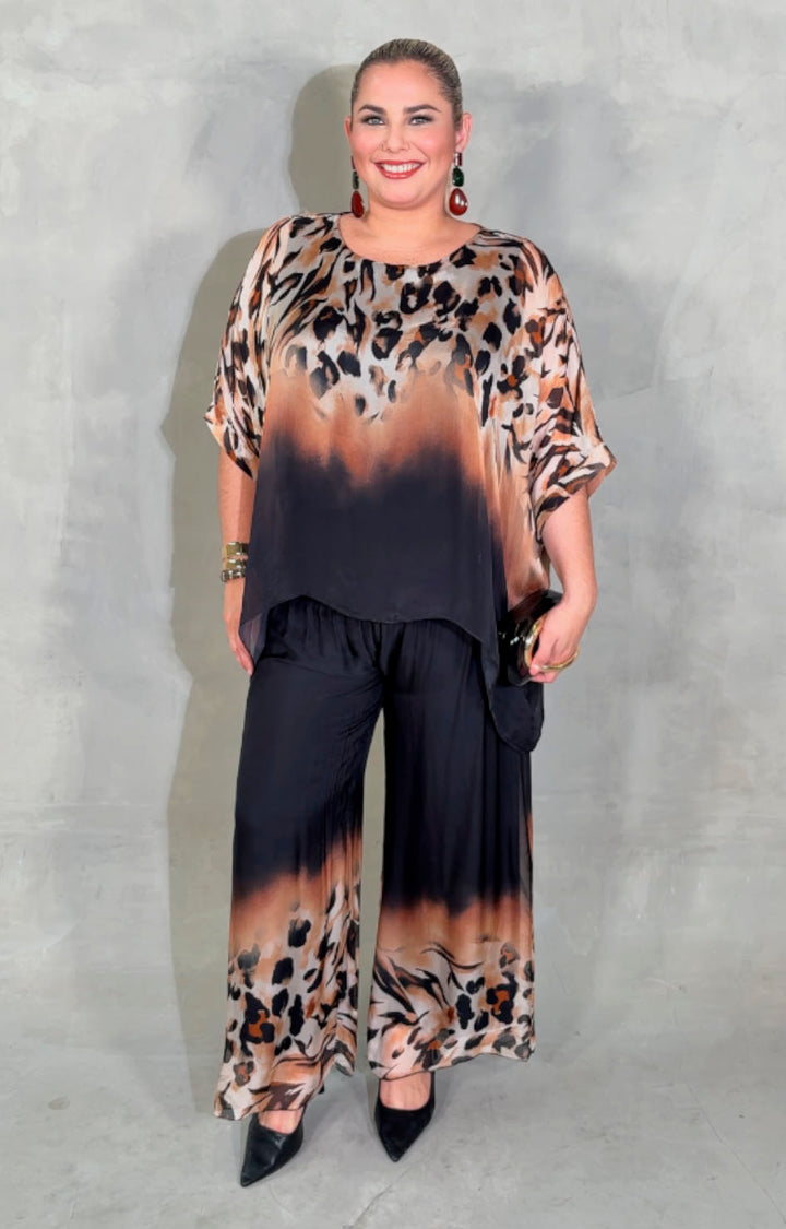 Conjunto café de seda - CONJUNTO XL Boutiquemirel 