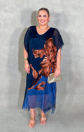 Vestido azul de seda - VESTIDO XL Boutiquemirel 