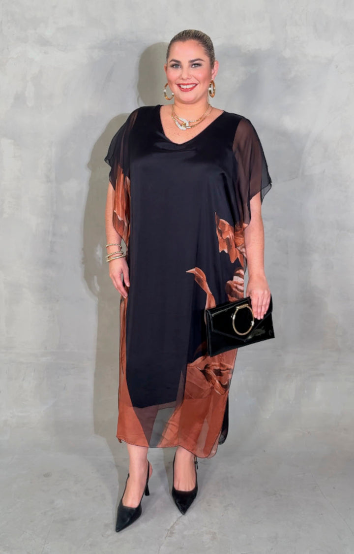 Vestido negro de seda - VESTIDO XL Boutiquemirel 