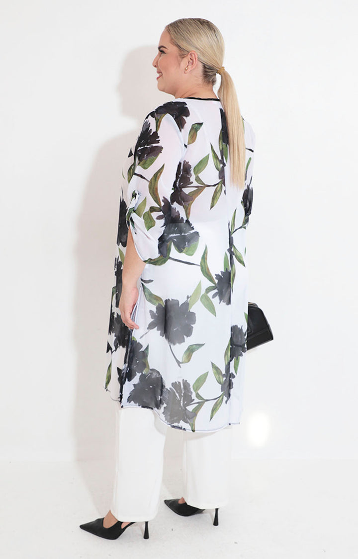 Blusón con flores negras - BLUSA XL Boutiquemirel 