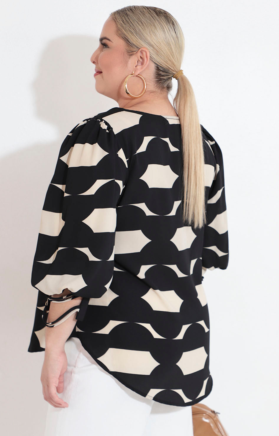 Blusa beige estampada - BLUSA XL Boutiquemirel 