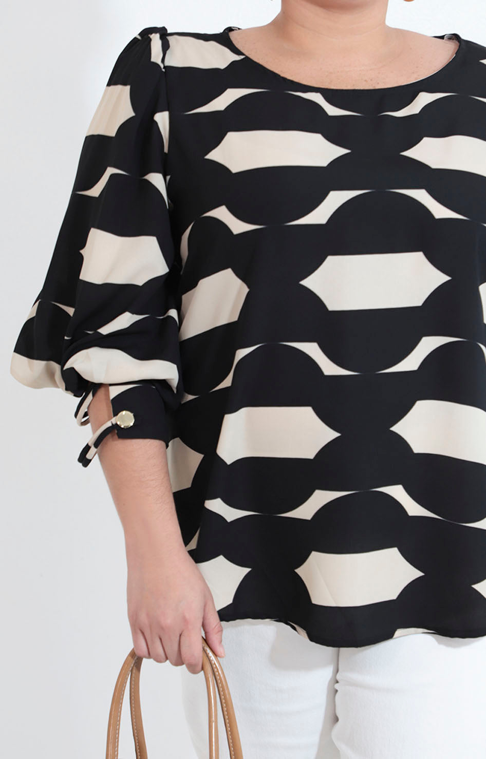 Blusa beige estampada - BLUSA XL Boutiquemirel 