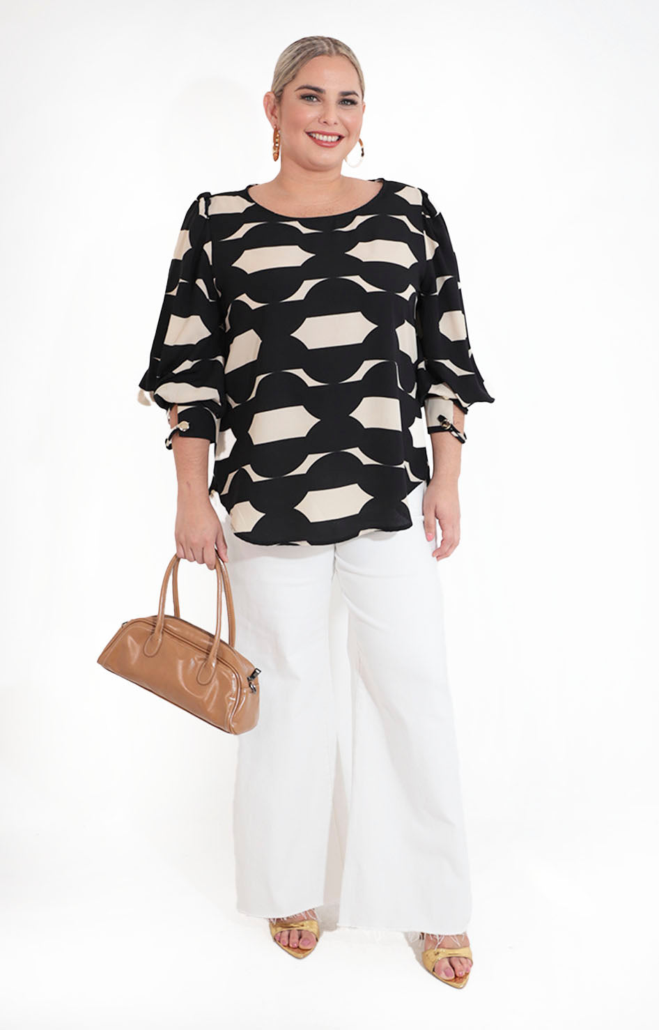 Blusa beige estampada - BLUSA XL Boutiquemirel 