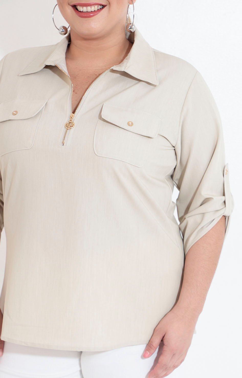 Camisera beige - BLUSA XL Boutiquemirel 