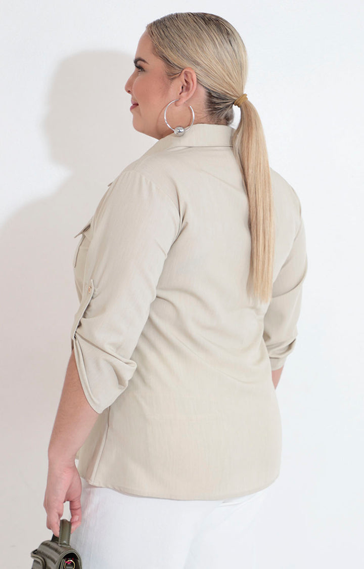 Camisera beige - BLUSA XL Boutiquemirel 