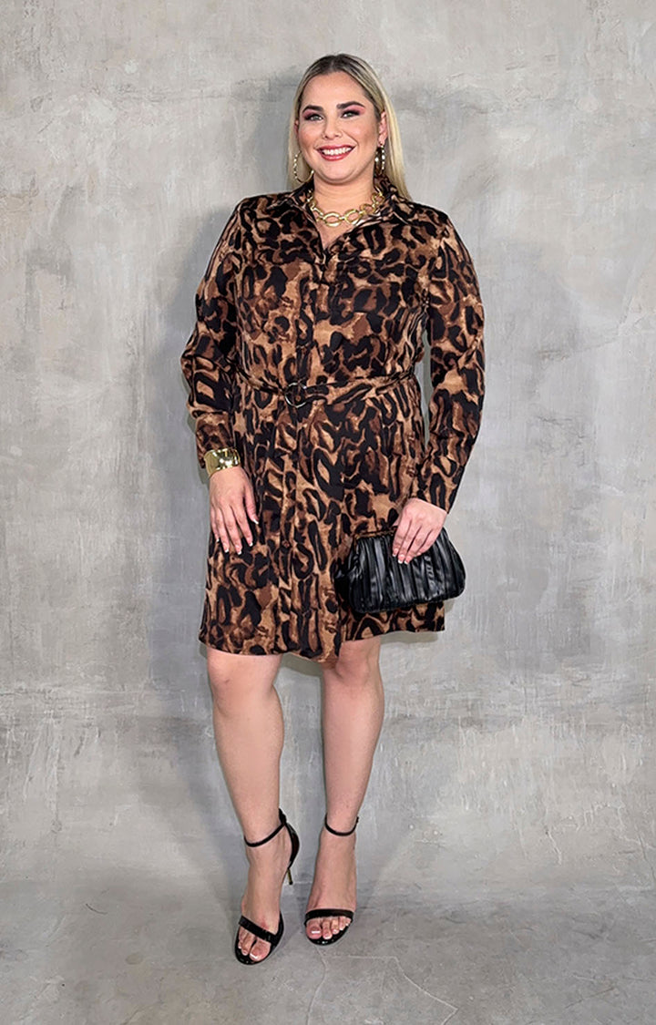 Vestido café print - VESTIDO XL Boutiquemirel 