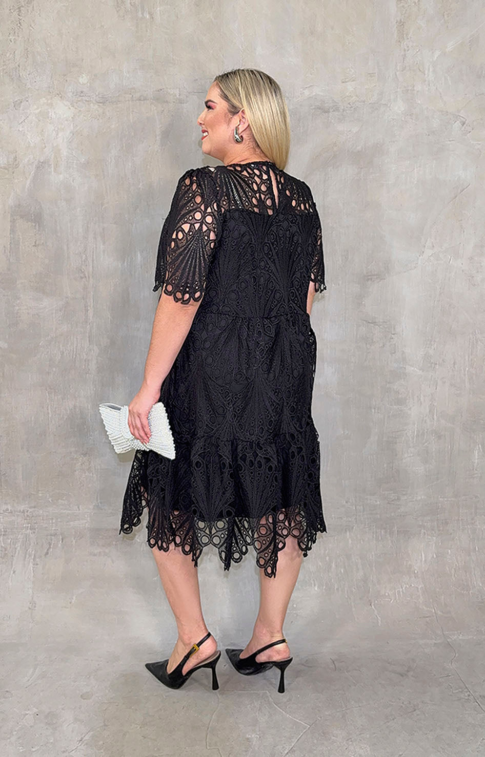 Vestido en guipur negro - VESTIDO XL Boutiquemirel 