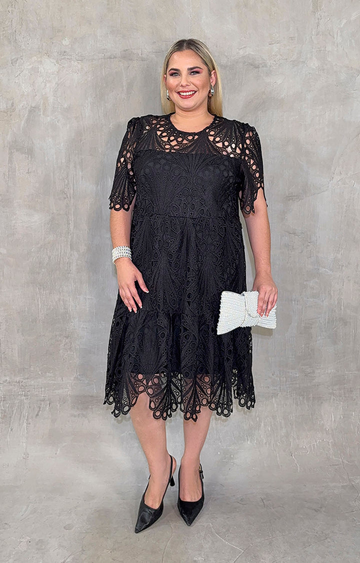 Vestido en guipur negro - VESTIDO XL Boutiquemirel 