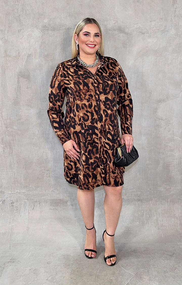 Vestido café print - VESTIDO XL Boutiquemirel 