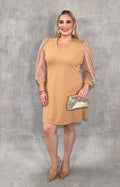 Vestido formal beige - VESTIDO XL Boutiquemirel 