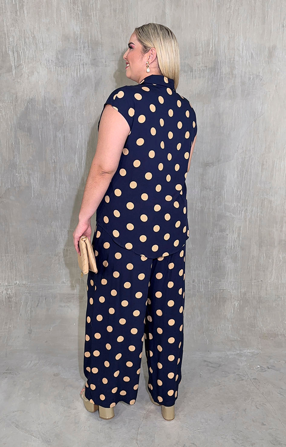 Conjunto azul polka-dots - CONJUNTO XL Boutiquemirel 