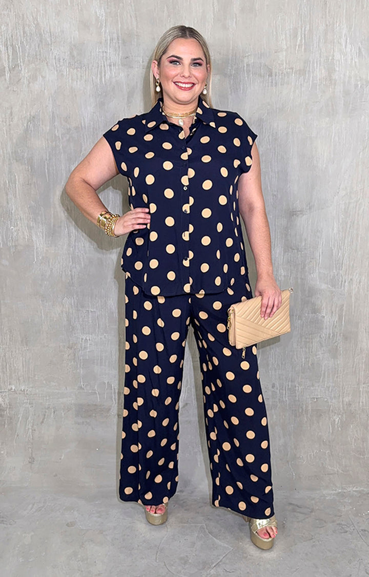 Conjunto azul polka-dots - CONJUNTO XL Boutiquemirel 