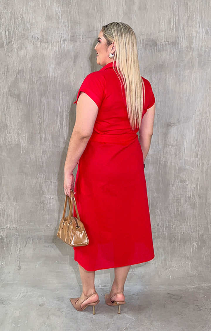 Vestido camisero rojo - VESTIDO XL Boutiquemirel 
