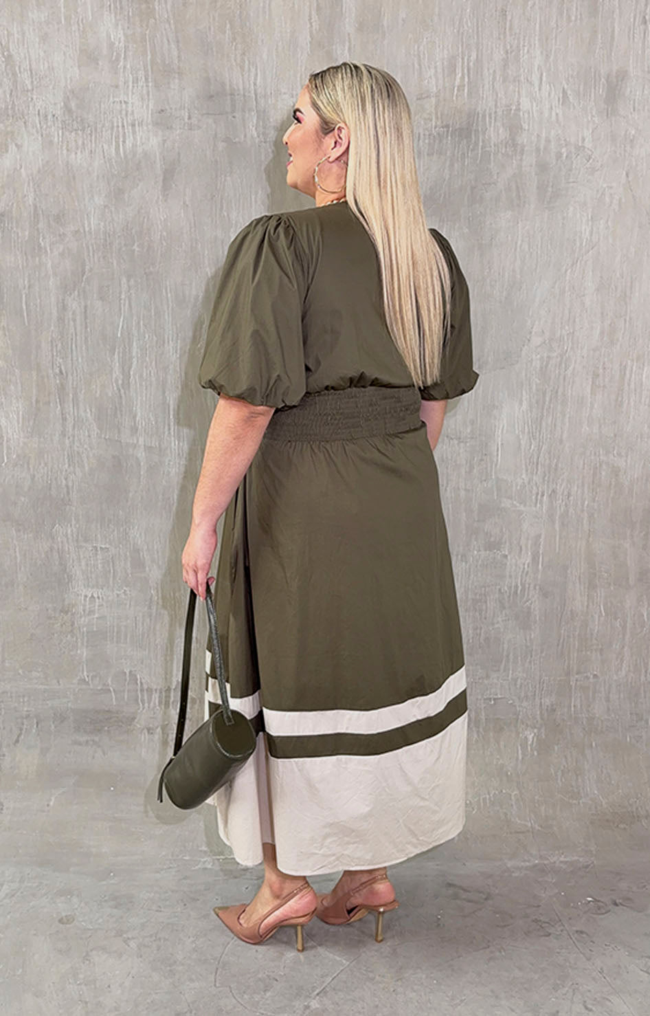 Vestido verde olivo - VESTIDO XL Boutiquemirel 