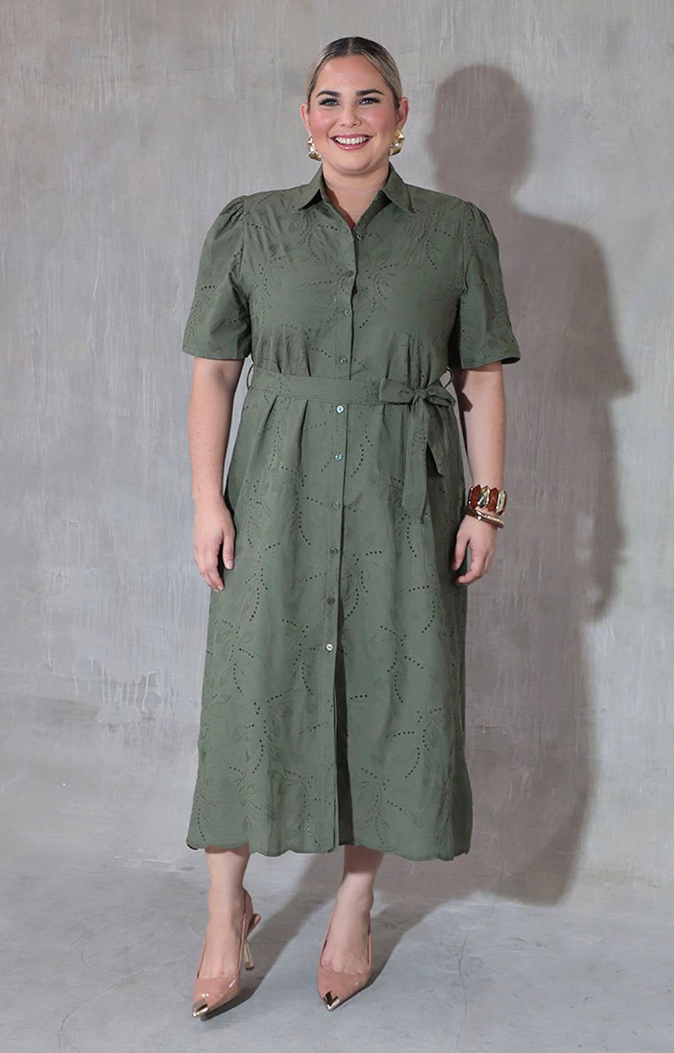 Vestido camisero verde - VESTIDO XL Boutiquemirel 