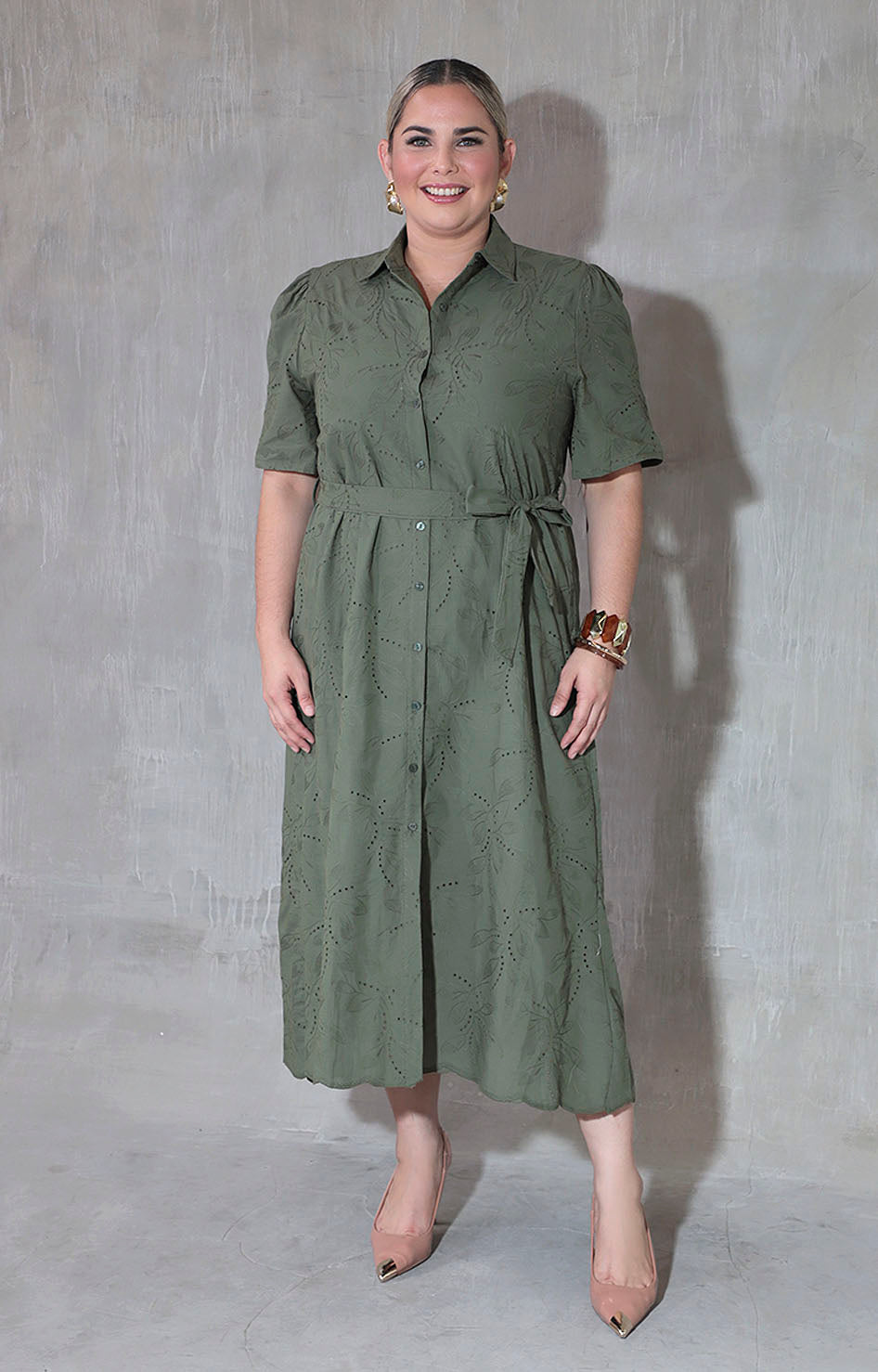 Vestido camisero verde - VESTIDO XL Boutiquemirel 