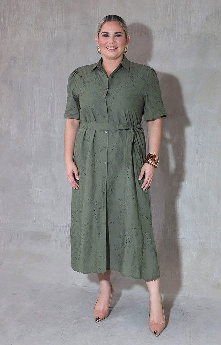 Vestido camisero verde - VESTIDO XL Boutiquemirel 